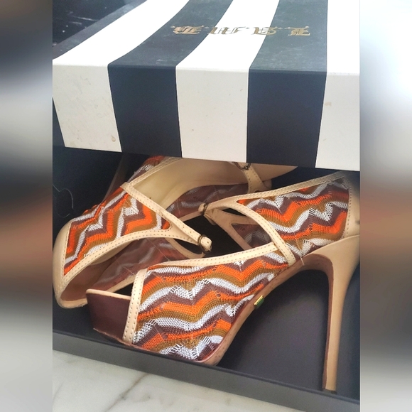 L.A.M.B SHOES designer Gwen Stefani - heels shoes -platform-mesh pattern- - Picture 10 of 10
